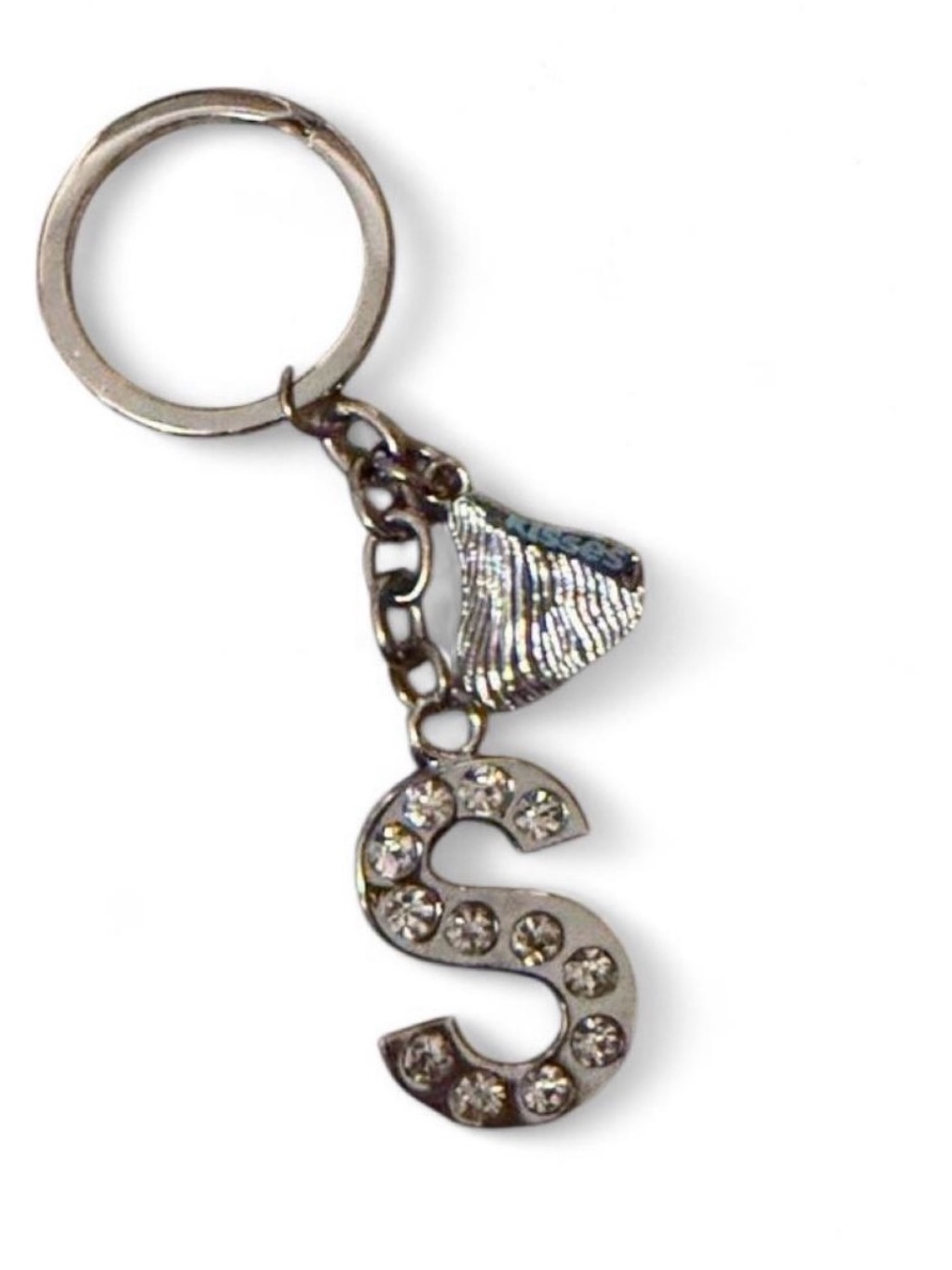 Crystal Embellished 'S' Initial Keyring - Silver from Hershey Chocolate World